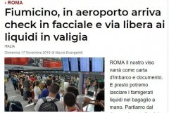 亞美尼亞的空運(yùn)價(jià)格-告別護(hù)照和登機(jī)牌！11月底起，羅馬機(jī)場開始“刷臉”登機(jī)